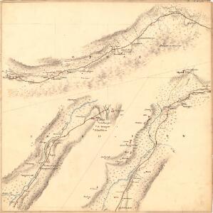 Kartblad nr 12 og 5: Kaart over Postveien fra Korsødegaarden til Trondhjem igjennom Gulbrandsdalen over Dovrefjeld