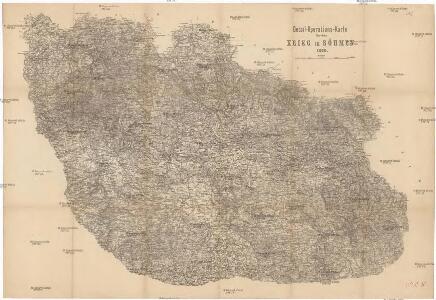 Detail-Operations-Karte für den Krieg in Böhmen 1866