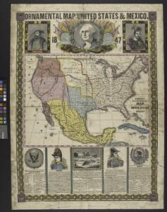 Ornamental map of the United States & Mexico / Barritt sc.