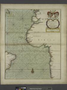 A generall chart from ENGLAND to cape Bona Espranca with the coast of BRASILE