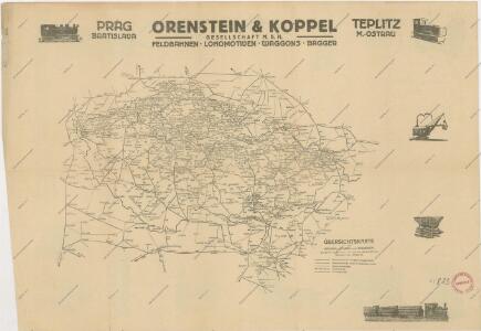 Übersichtskarte von Böhmen, Mähren und Schlesien