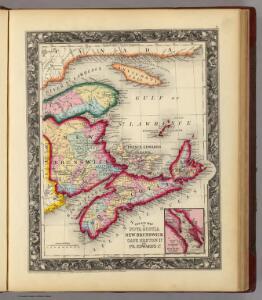 County Map Of Nova Scotia New Brunswick Cape Breton Id. And Pr. Edward's Id.