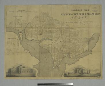 A correct map of the city of Washington : capital of the United States of America : lat. 38.53 n., long. 0.0 / eng'd by W.I. Stone, Wash'n.