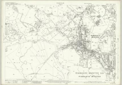 Dorset XXXIV.8 (includes: Colehill; Pamphill; Wimborne Minster) - 25 Inch Map