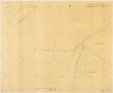 Kopie katastrální mapy obce Milý z roku 1841, list IV 1
