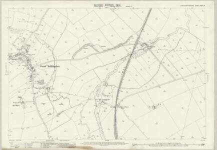 Northamptonshire XXXIII.6 (includes: Great Addington; Little Addington; Ringstead; Woodford) - 25 Inch Map