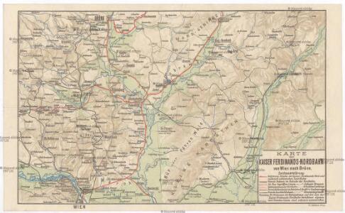 Karte der Kaiser Ferdinands-Nordbahn