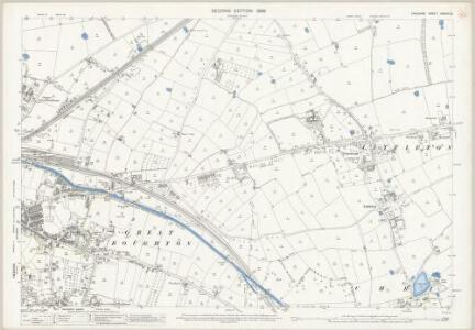 Cheshire XXXVIII.12 (includes: Chester; Christleton; Great Boughton; Guilden Sutton; Hoole; Littleton) - 25 Inch Map