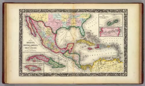 Map Of Mexico, Central America, And The West Indies.