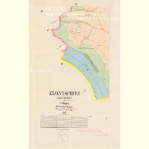 Zlontschitz (Zlonczic) - c9285-1-002 - Kaiserpflichtexemplar der Landkarten des stabilen Katasters
