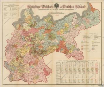 Reichstags Wahlkarte des Deutschen Reiches