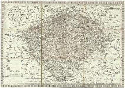 Neueste General-Post & Strassen-Karte des Königreichs Boehmen