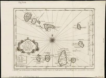 Carte des Isles du Cap Verd = Kaart van de Eilanden van Kabo Verde, geschikt volgens de Daghregisters, en Aanmerkingen, der ervaarendste Zeelieden