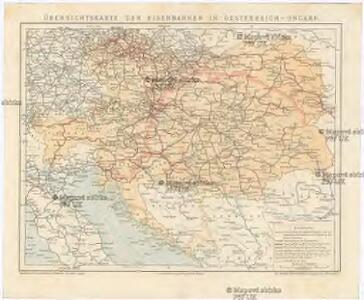 Übersichtskarte der Eisenbahnen in Oesterreich-Ungarn