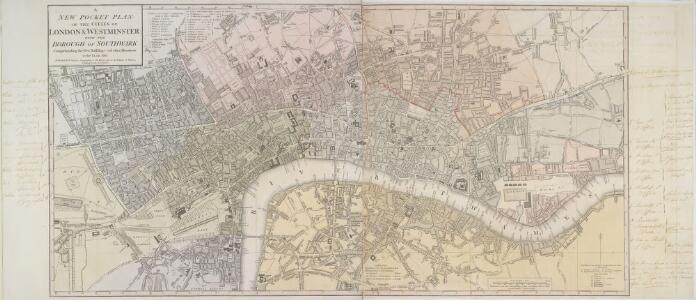 A NEW POCKET PLAN OF THE CITIES OF LONDON & WESTMINSTER WITH THE BOROUGH OF SOUTHWARK