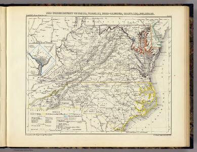 Der Bundesdistrict Columbia, Virginien, Nord-Carolina, Maryland, u. Delaware.