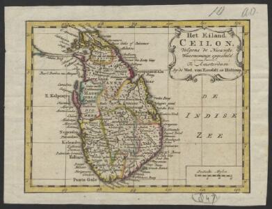 Het eiland Ceilon : volgens de nieuwste waarneminge opgesteld