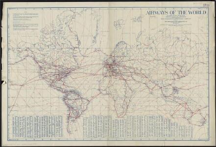 Airways of the world on Mercator's projection