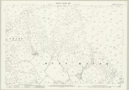 Cornwall LXXX.16 (includes: Grade Ruan; Mullion) - 25 Inch Map
