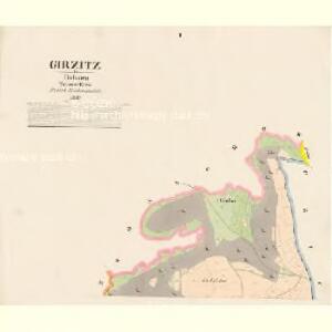 Girzitz - c2934-1-001 - Kaiserpflichtexemplar der Landkarten des stabilen Katasters