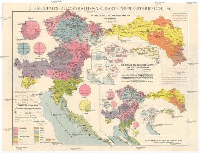 G. Freytag's Reichsrathswahlkarte von Österreich, 1891