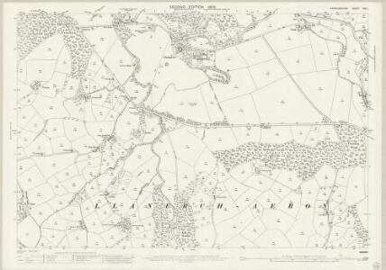 Cardiganshire XXV.1 (includes: Ciliau Aeron; Henfynyw; Llanddewi Aber Arth) - 25 Inch Map