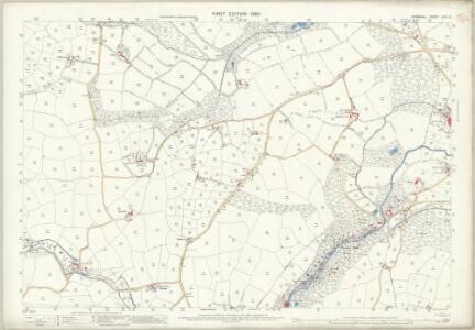 Cornwall LXIV.13 (includes: Gwennap; Perranarworthal; St Gluvias; Stithians) - 25 Inch Map