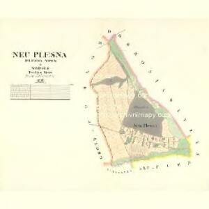Neu Plesna (Plesna Nowa) - m2022-1-001 - Kaiserpflichtexemplar der Landkarten des stabilen Katasters