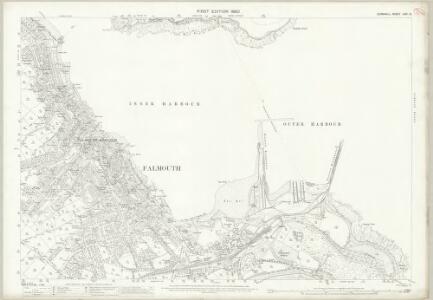 Cornwall LXXI.12 (includes: Falmouth; Mylor) - 25 Inch Map