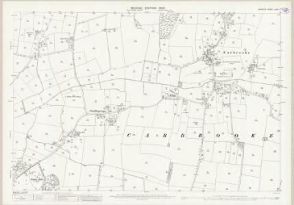 Norfolk LXXII.11 (includes: Carbrooke; Ovington; Watton) - 25 Inch Map