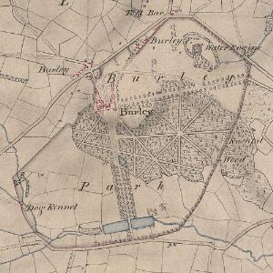 Detail from OSD 267 pt.1 (Oakham, Boyce), detail showing Burley Park.