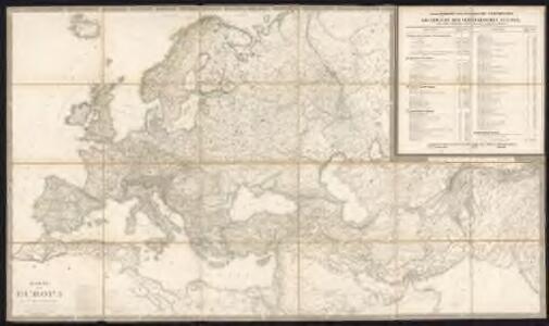 Karte von Europa in IV Blättern