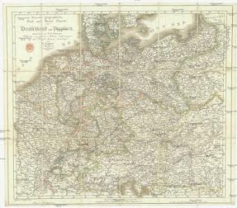 Neueste geographische Post und Reise Charte von Deutschland und Preussen