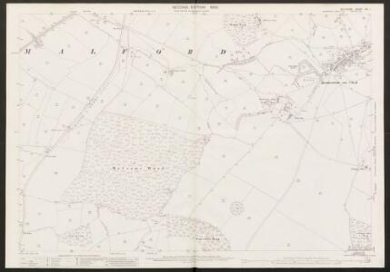 Wiltshire XXI.1 (includes: Bremhill; Christian Malford; Dauntsey; Hilmarton; Lyneham) - 25 Inch Map
