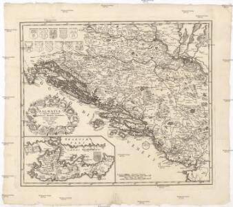 Dalmatia et regiones adjacentes, Croatia, Bosnia, Slavonia, Servia, Albania, accurate descriptae
