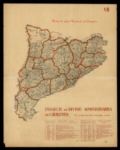 Projecte de divisió administrativa de Catalunya per agrupacions de les comarques naturals