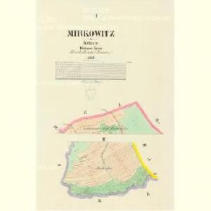 Mirkowitz - c4695-1-001 - Kaiserpflichtexemplar der Landkarten des stabilen Katasters