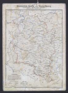 Distanzen-Karte von Vorarlberg : Original-Ausgabe