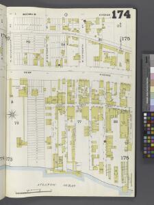 Brooklyn Vol. B Plate No. 174 [Map bounded by W.17th St., Mermaid Ave., Atlantic Ocean]