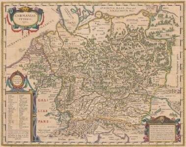 Germaniae Veteris, typus. [Karte], in: Novus Atlas, das ist, Weltbeschreibung, Bd. 1, S. 291.