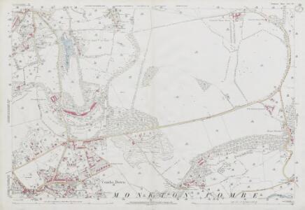 Somerset XIV.10 (includes: Bath; Claverton; Monkton Combe) - 25 Inch Map