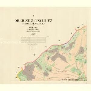 Ober Niemtschitz (Horni Němczice) - m0806-1-001 - Kaiserpflichtexemplar der Landkarten des stabilen Katasters