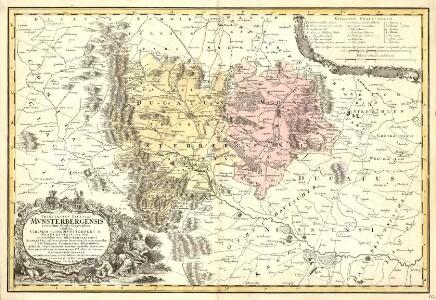 Principatvs Silesiae Mvnsterbregensis exactissima Tabula Geographica exhibens :