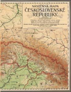 Nástěnná mapa Československé republiky