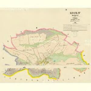 Kosslau (Kozlaw) - c3451-1-001 - Kaiserpflichtexemplar der Landkarten des stabilen Katasters