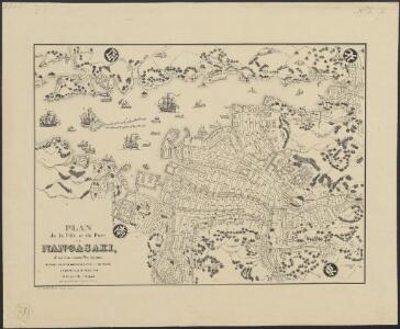 Plan de la ville et du port de Nangasaki, d'après un ancien plan japonais