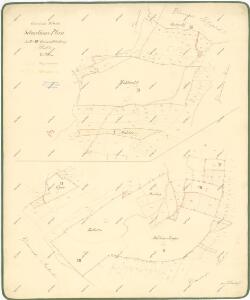 Hraniční mapa lesních parcel v katastru obce Lhota pod Džbánem, list 2 1