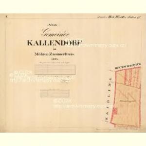 Kallendorf - m0999-1-001 - Kaiserpflichtexemplar der Landkarten des stabilen Katasters