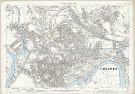 Cheshire XXXVIII.11 (includes: Chester; Hoole) - 25 Inch Map