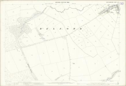Northumberland (Old Series) XVI.9 (includes: Belford; Warenton) - 25 Inch Map